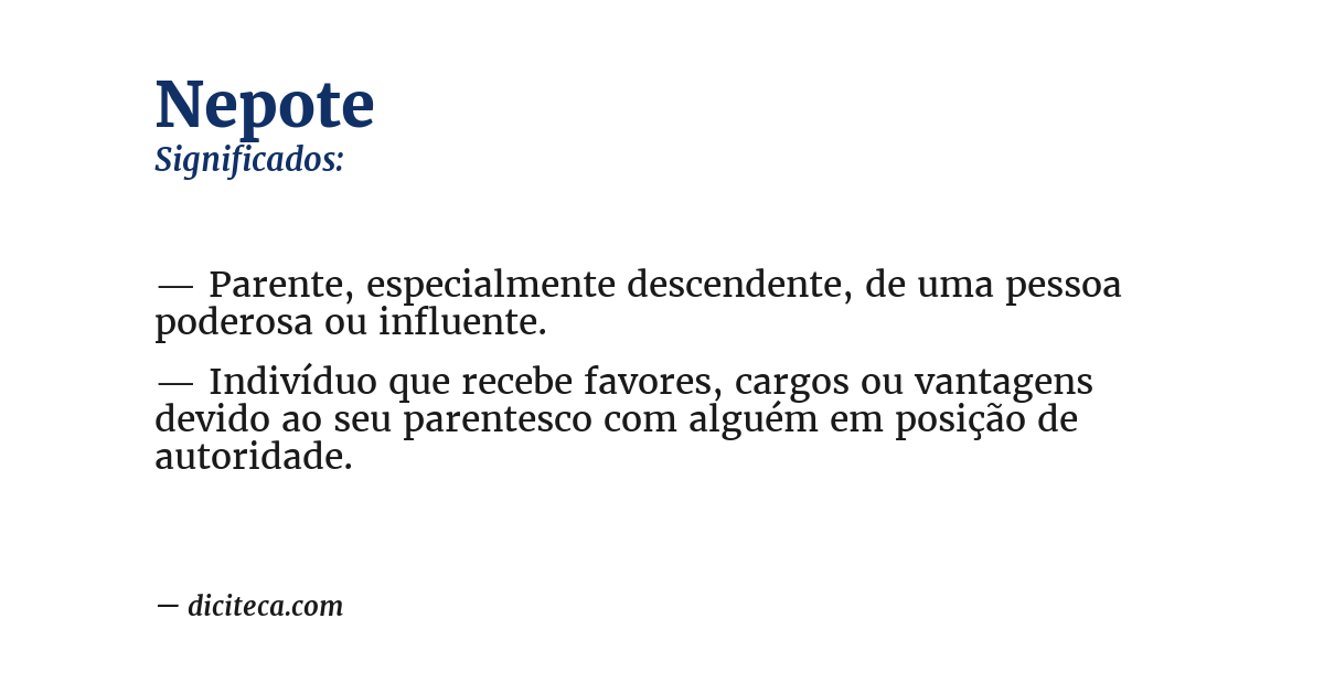 Significado de nepote