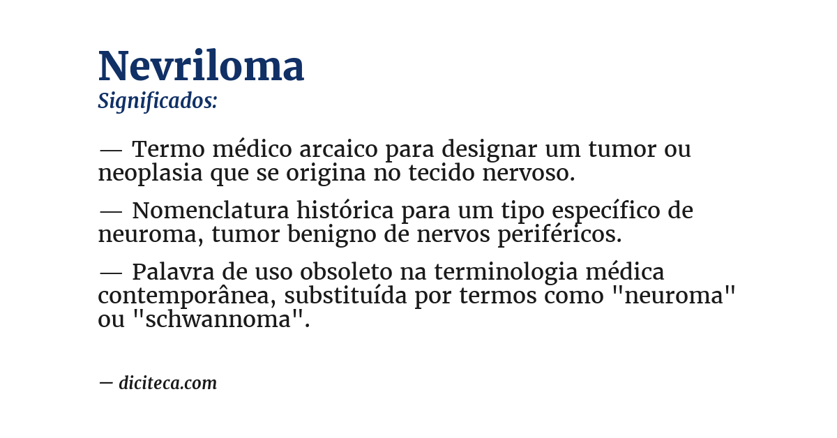 Significado de nevriloma
