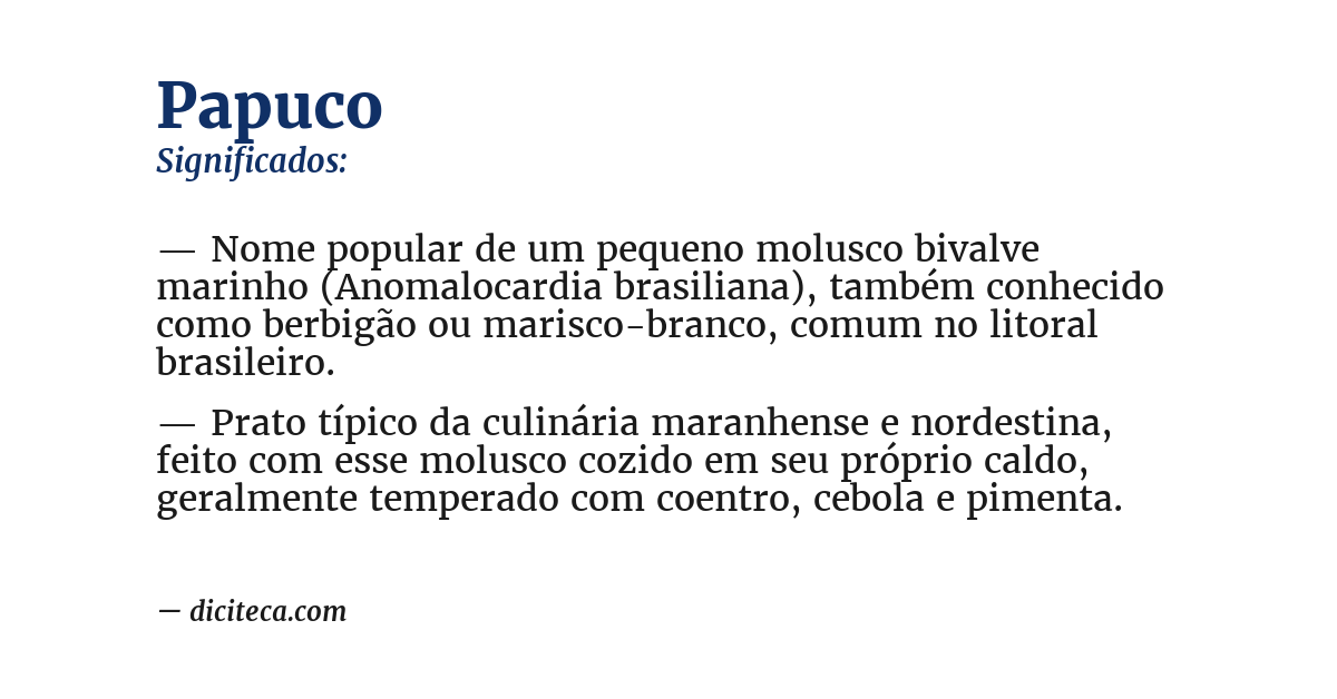 Significado de papuco