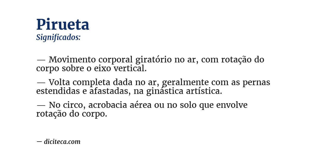 Significado de pirueta