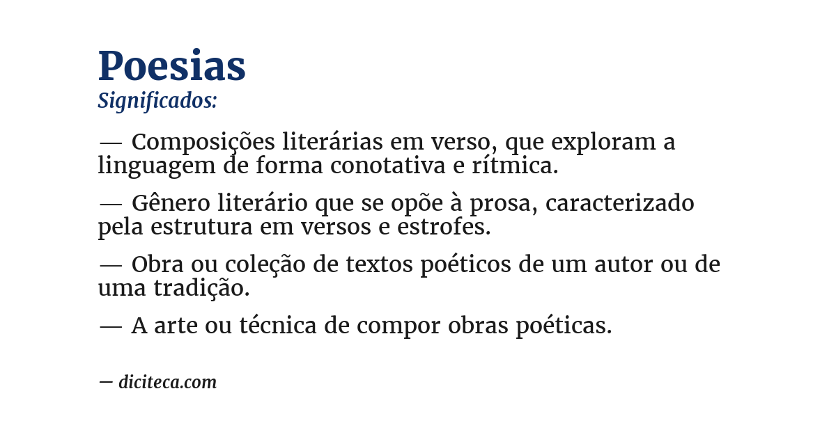 Significado de poesias