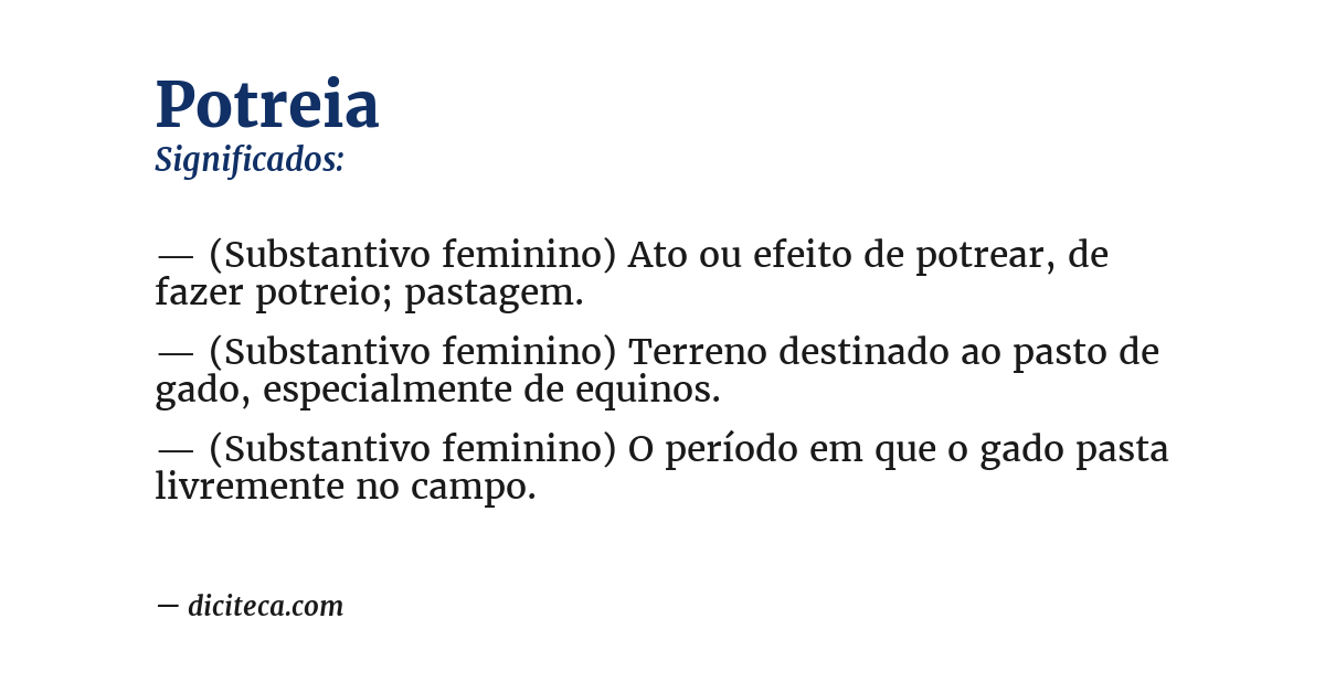 Significado de potreia