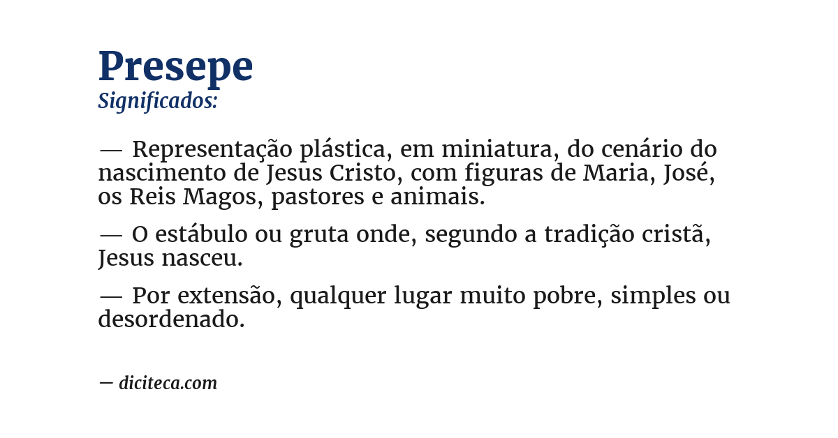 Significado de presepe
