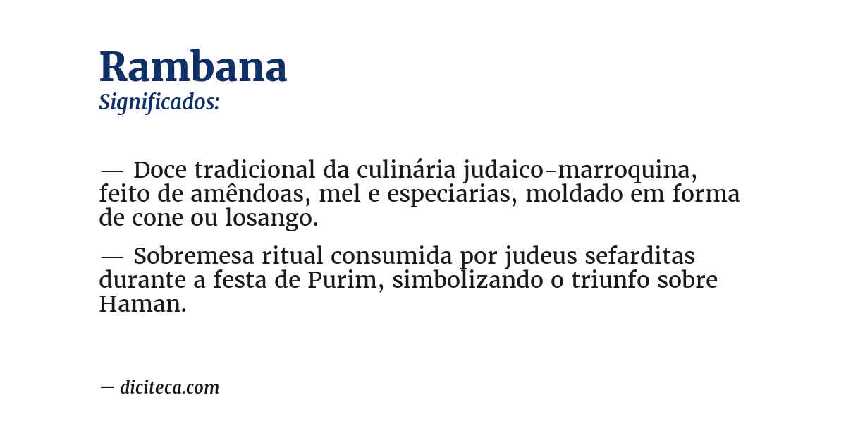 Significado de rambana
