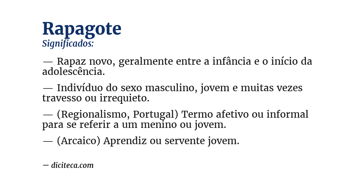 Significado de rapagote
