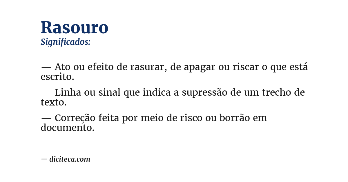 Significado de rasouro