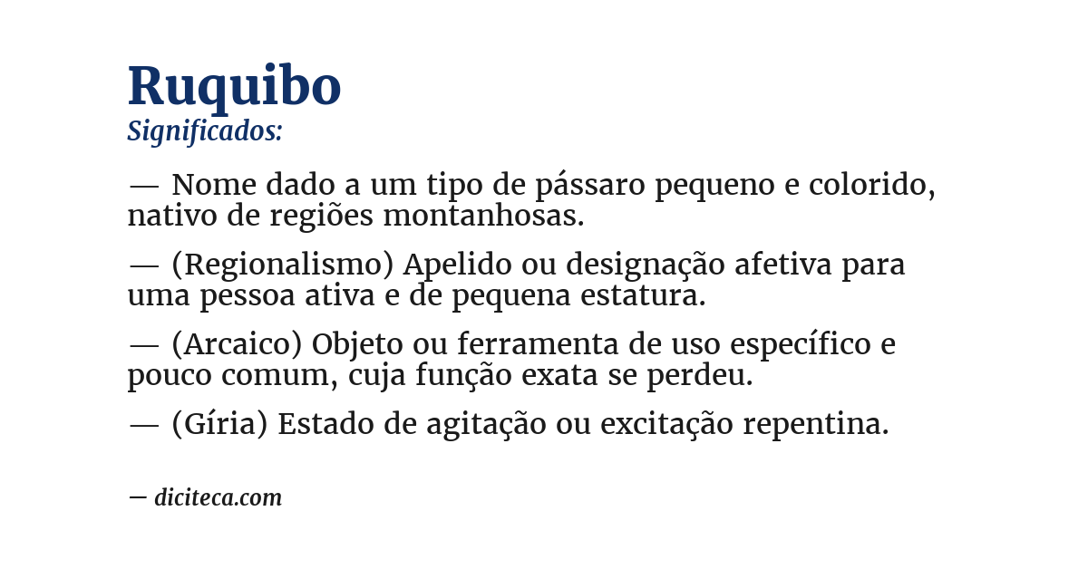 Significado de ruquibo