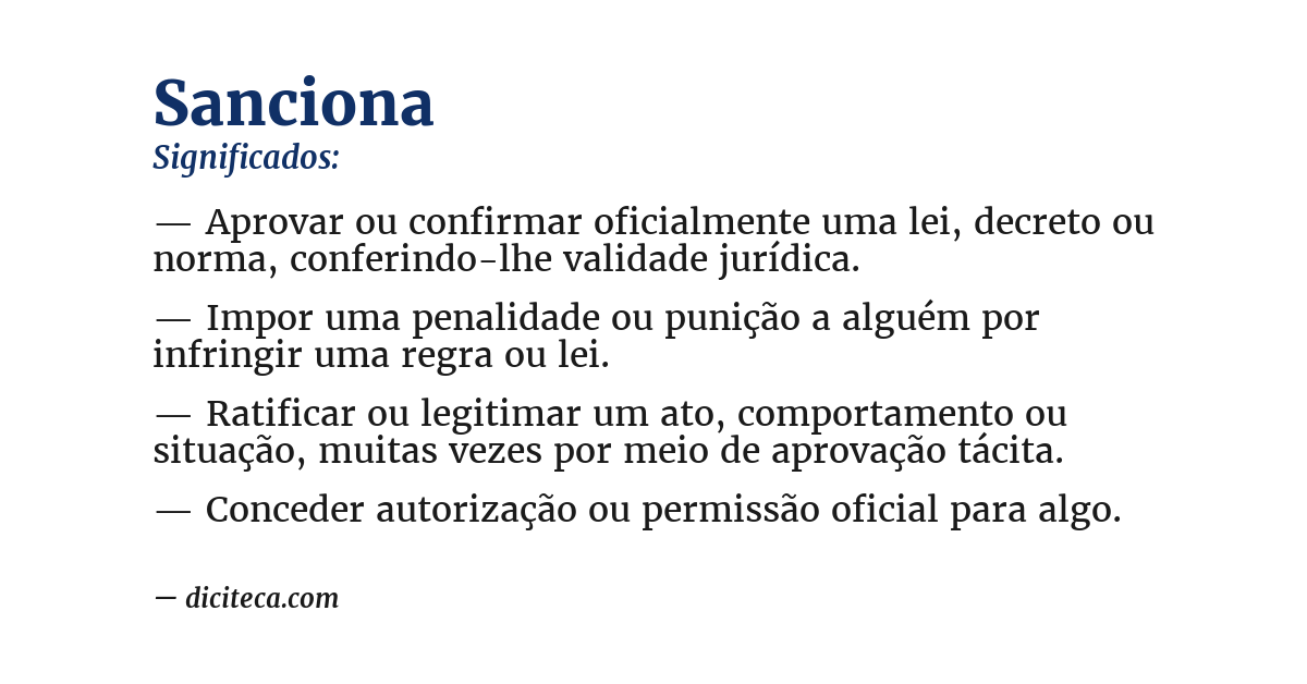 Significado de sanciona