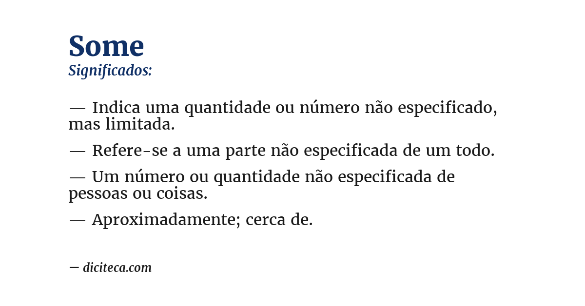 Significado de some
