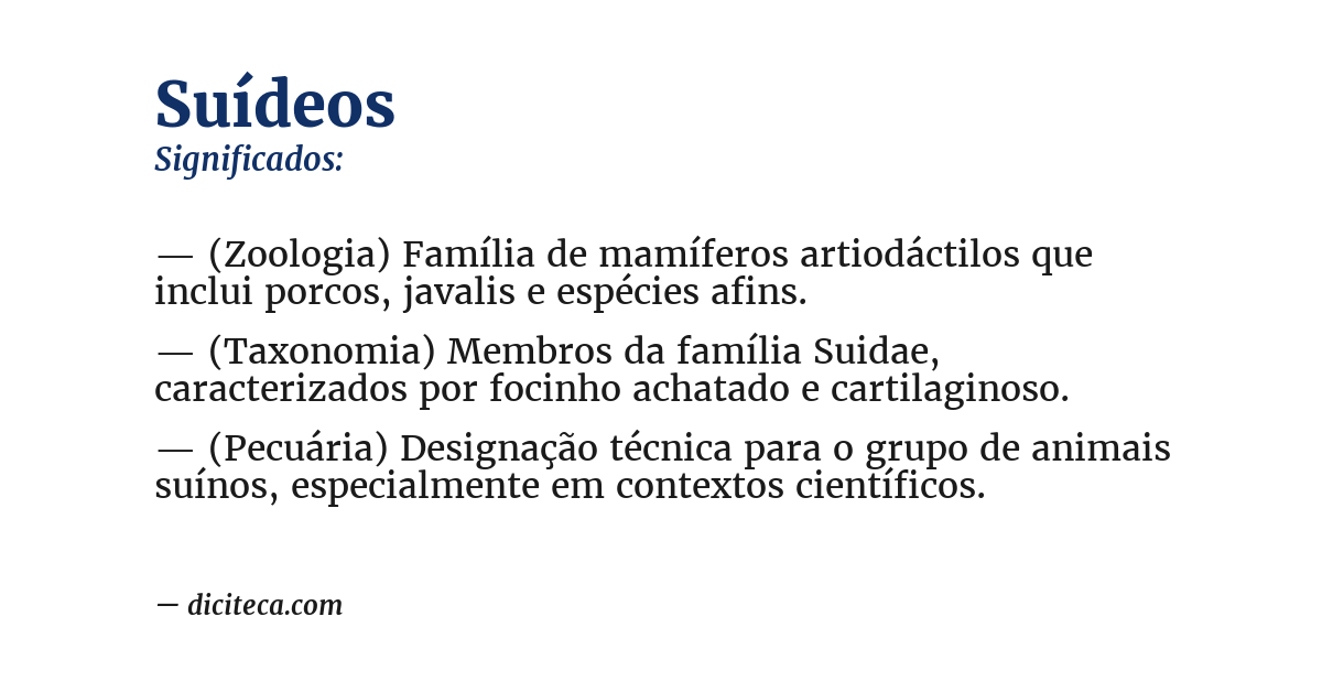 Significado de suídeos