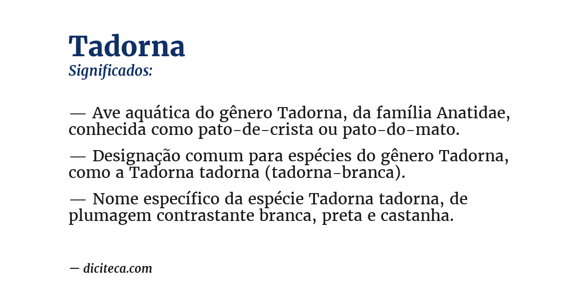 Significado de tadorna