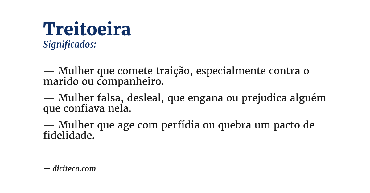Significado de treitoeira