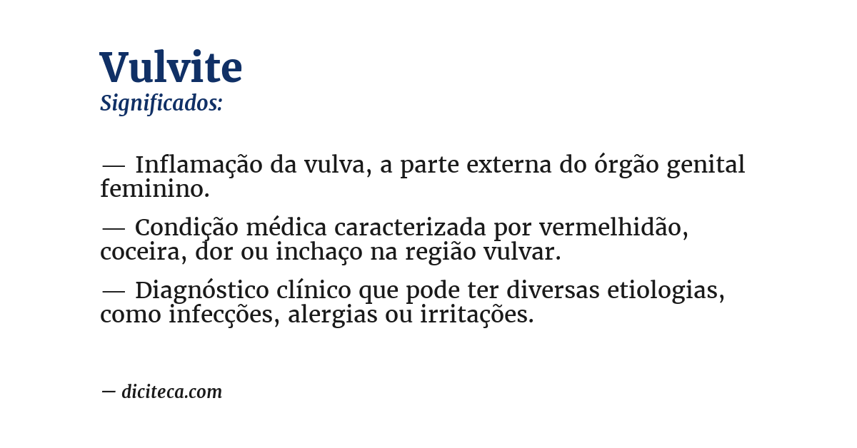 Significado de vulvite