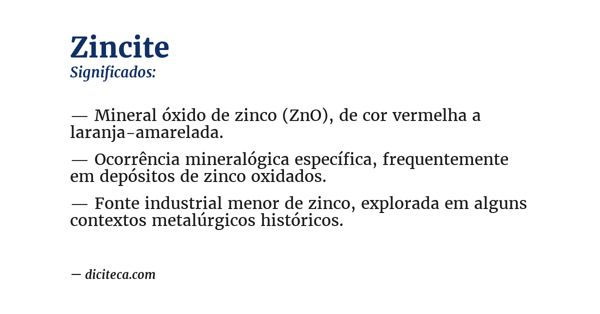 Significado de zincite