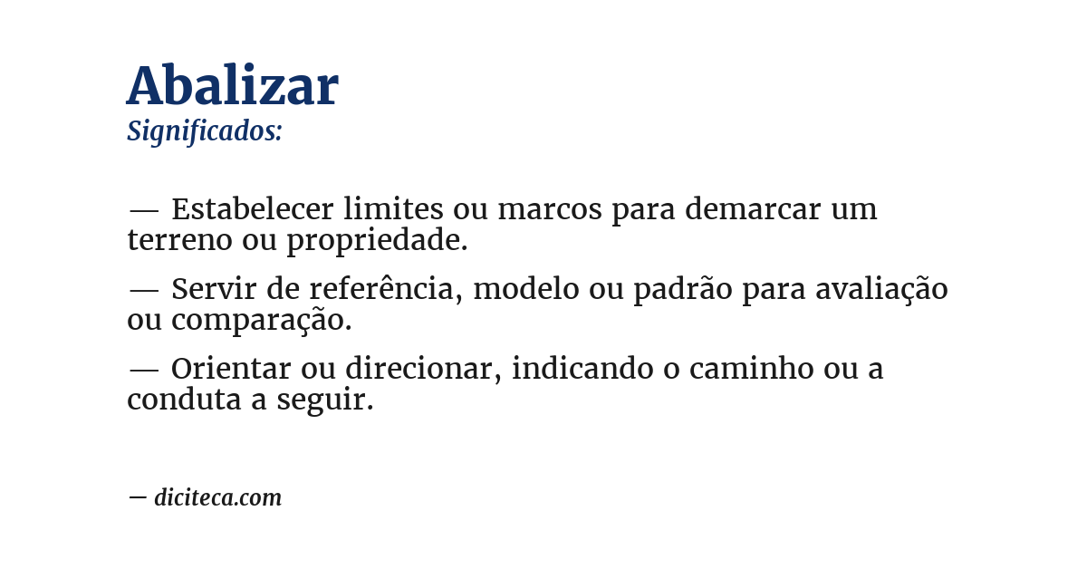 Significado de abalizar