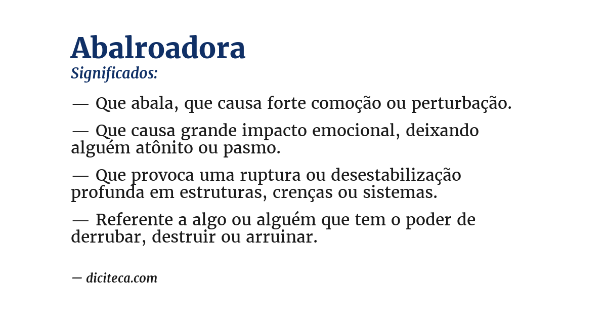 Significado de abalroadora
