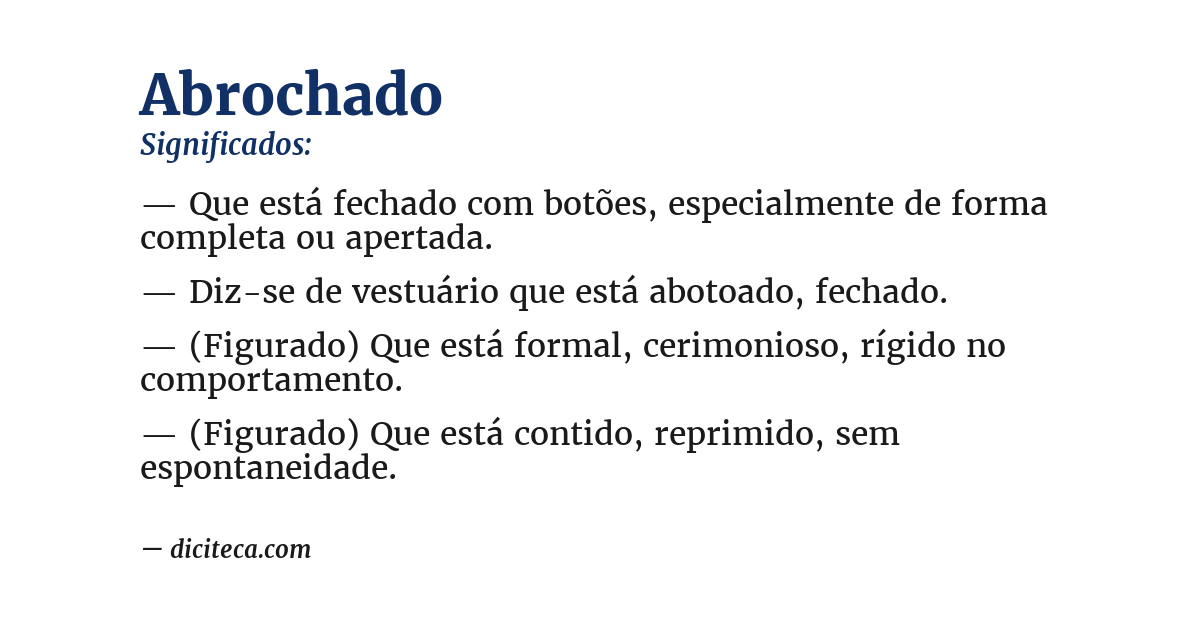 Significado de abrochado