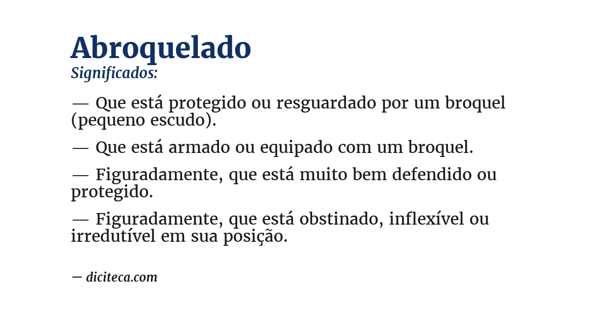 Significado de abroquelado