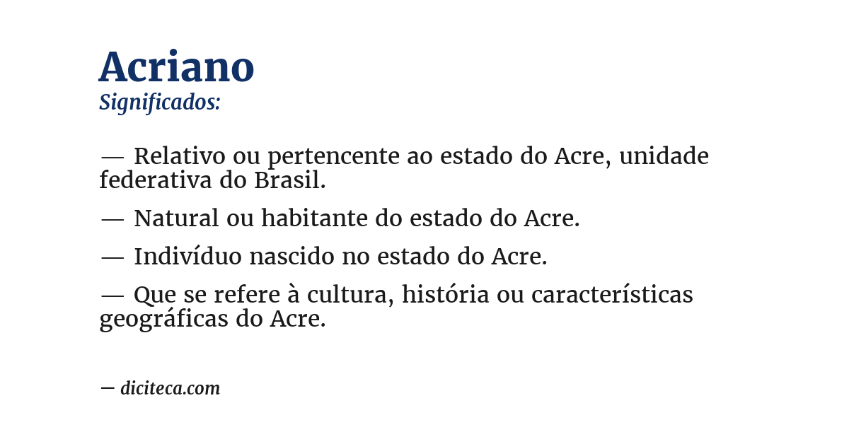 Significado de acriano