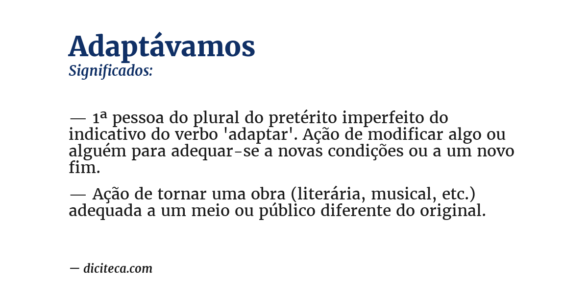 Significado de adaptávamos