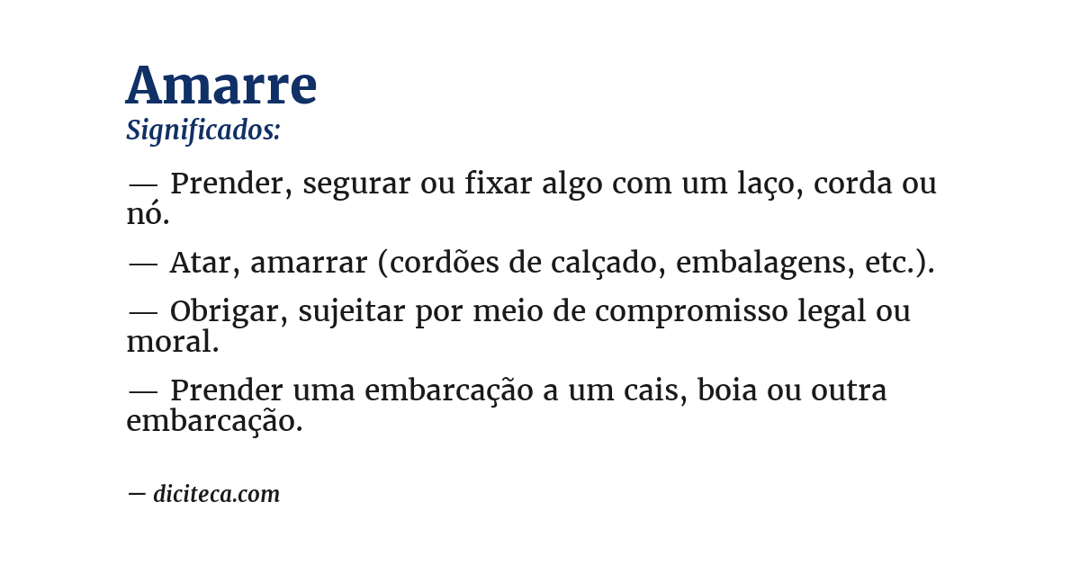 Significado de amarre
