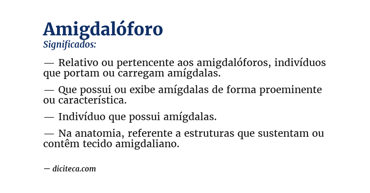 Significado de amigdalóforo