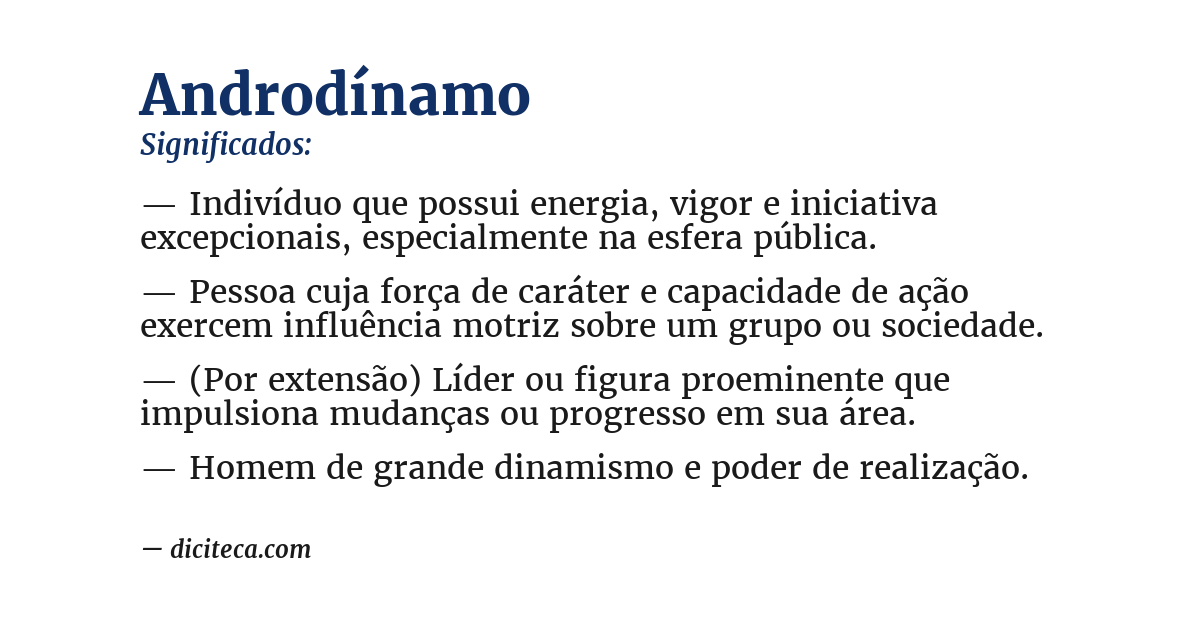 Significado de androdínamo