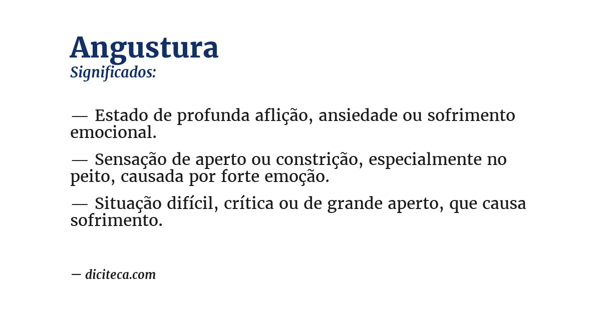 Significado de angustura