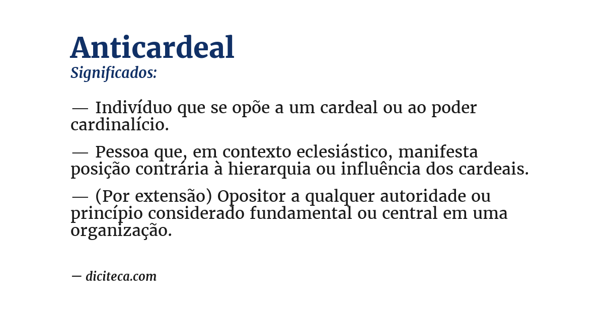 Significado de anticardeal