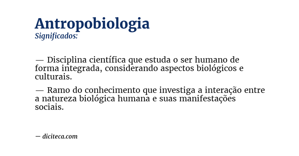 Significado de antropobiologia