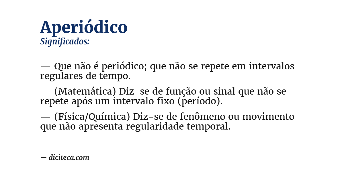 Significado de aperiódico