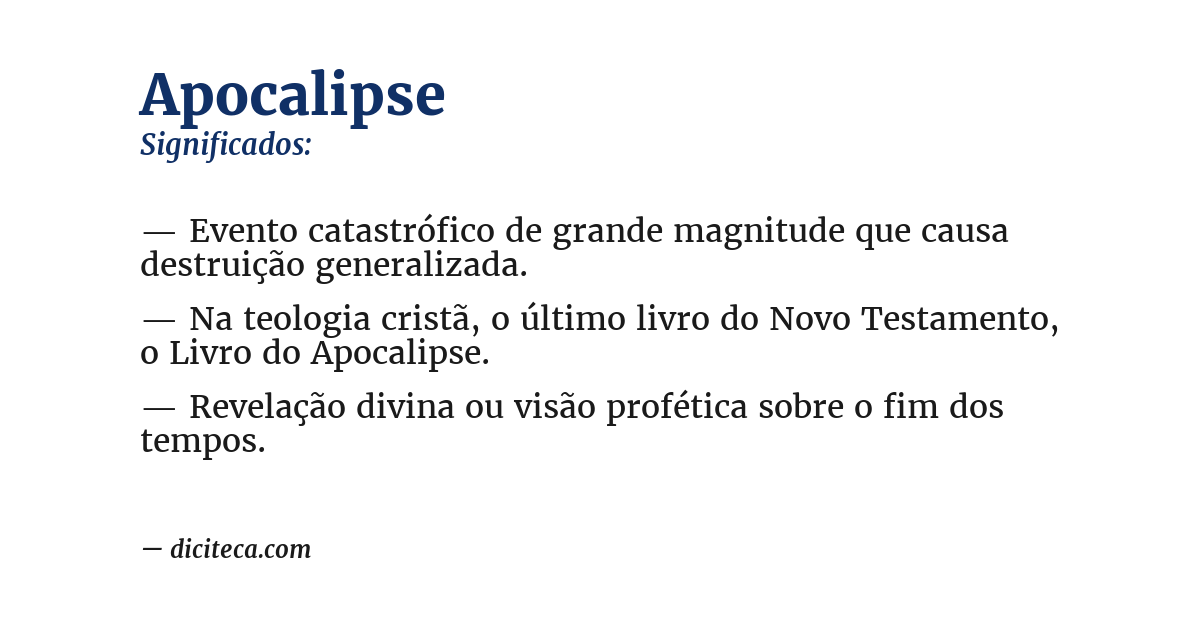 Significado de apocalipse