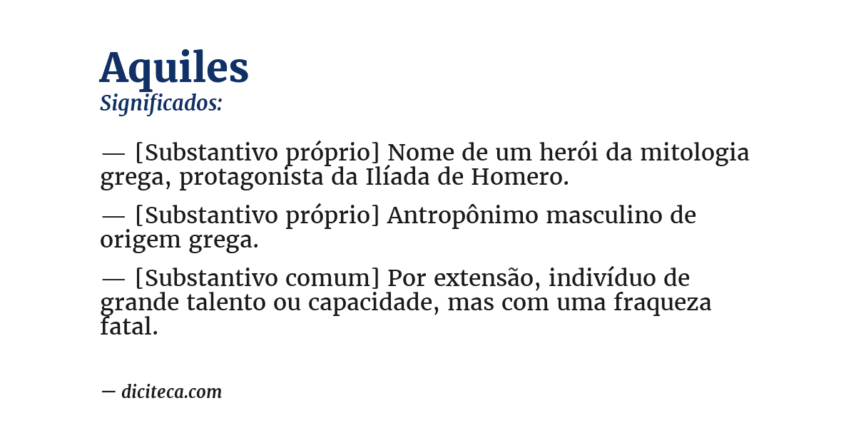 Significado de aquiles