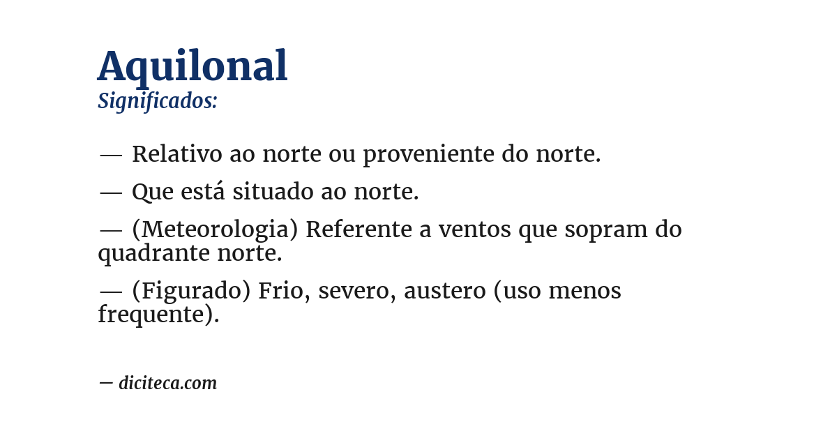 Significado de aquilonal