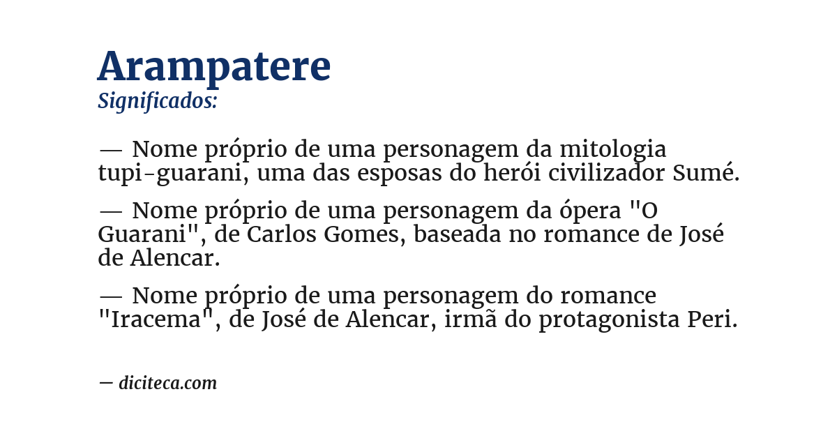 Significado de arampatere
