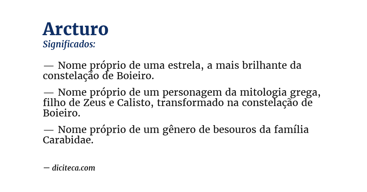 Significado de arcturo