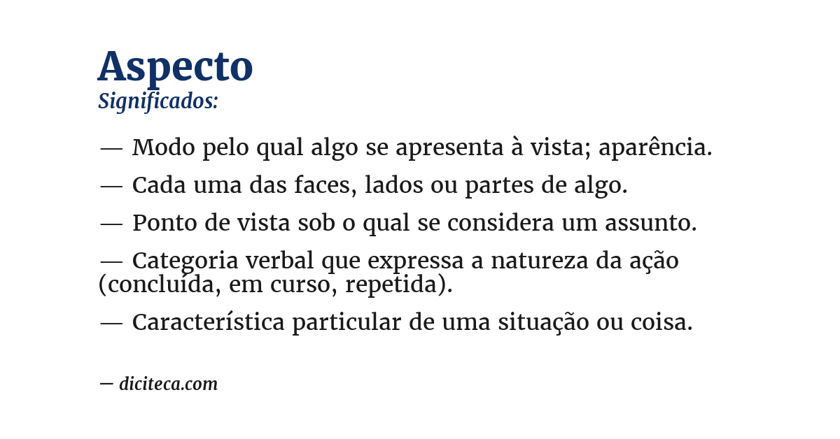 Significado de aspecto