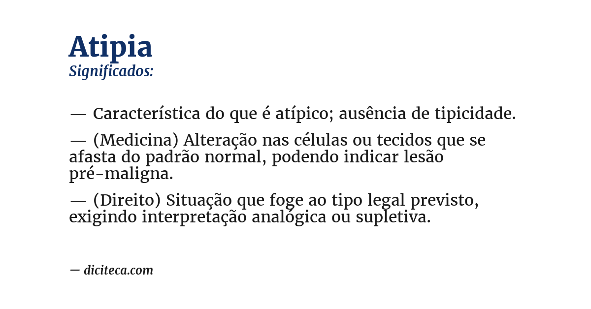 Significado de atipia