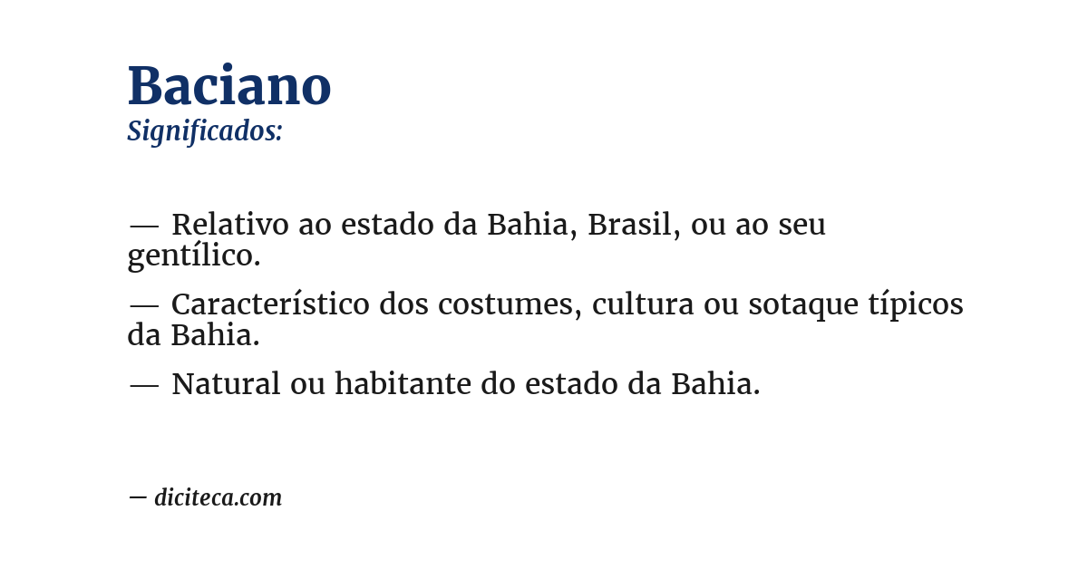 Significado de baciano