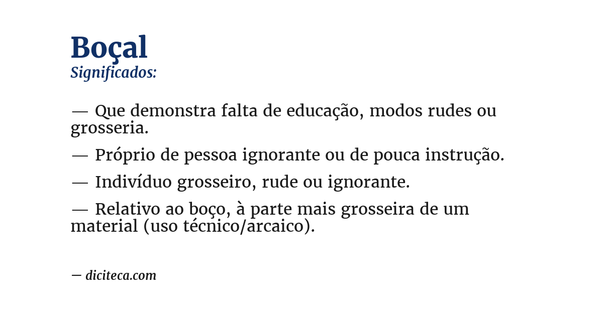 Significado de boçal