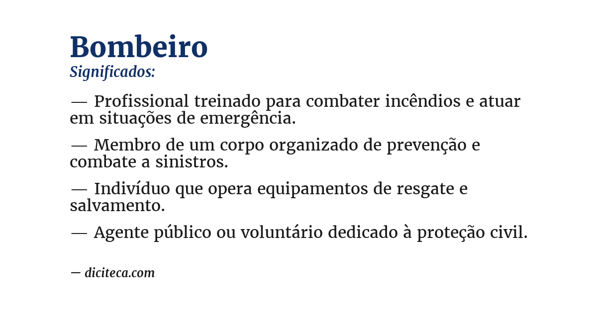 Significado de bombeiro