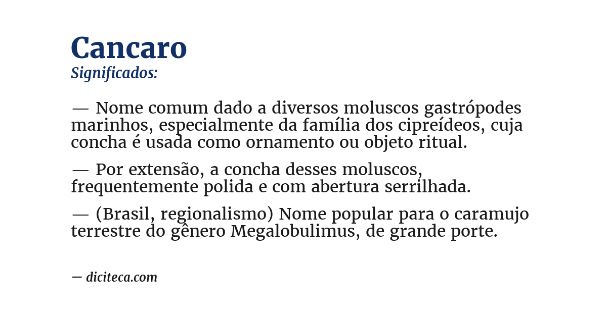 Significado de cancaro