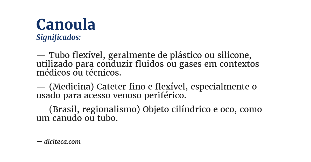 Significado de canoula