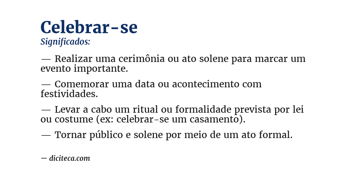 Significado de celebrar-se