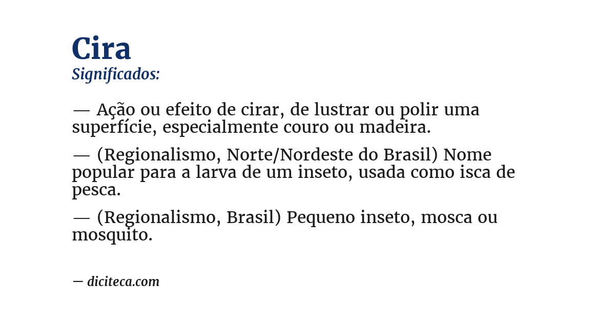 Significado de cira