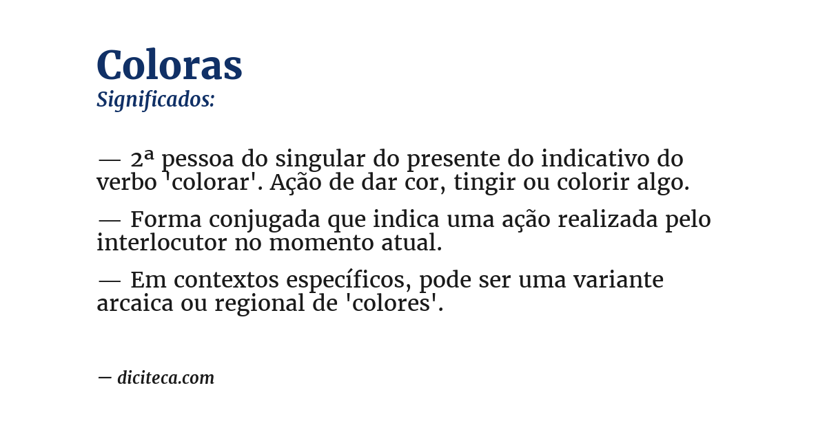 Significado de coloras