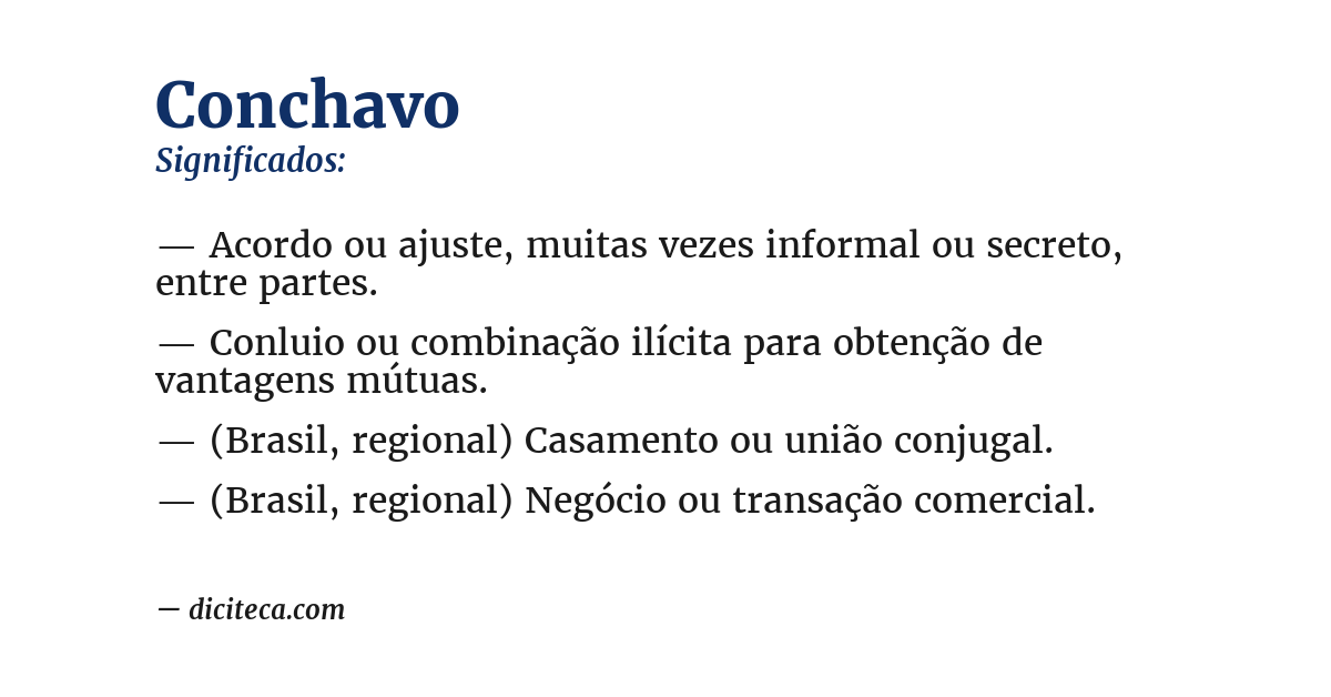 Significado de conchavo