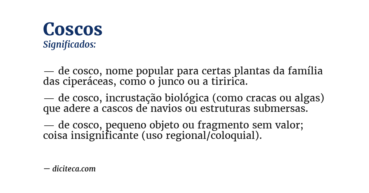 Significado de coscos
