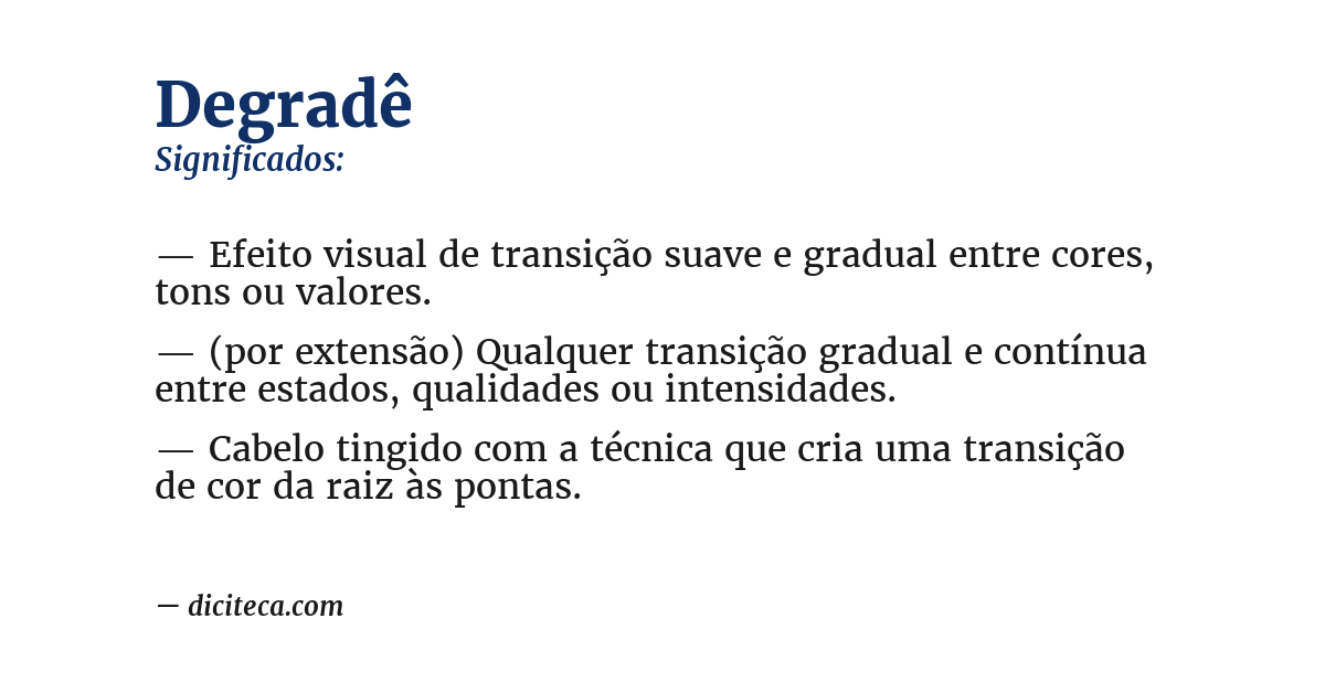 Significado de degradê
