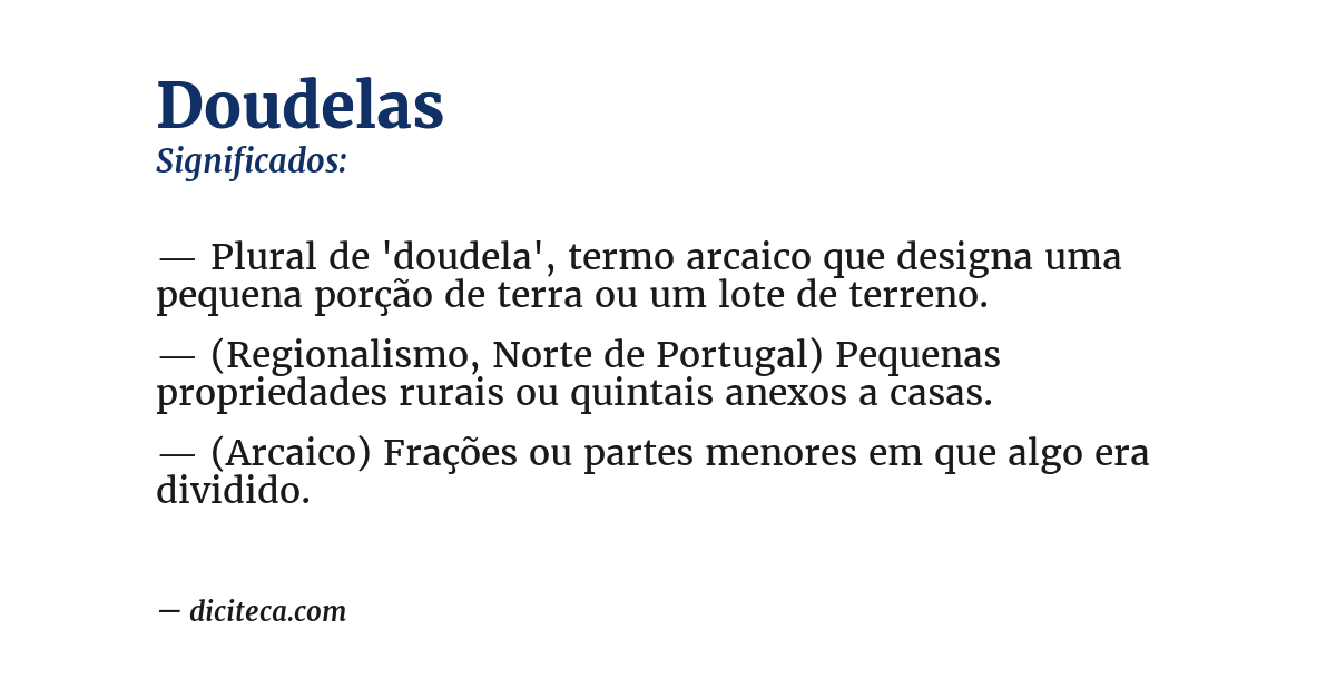 Significado de doudelas